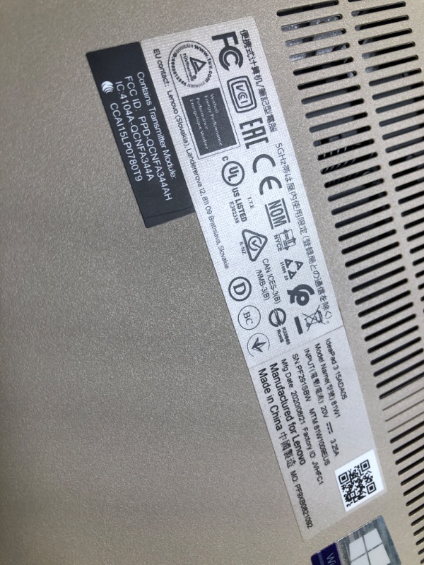 Photo 1 of lenovo laptop ideapad 3