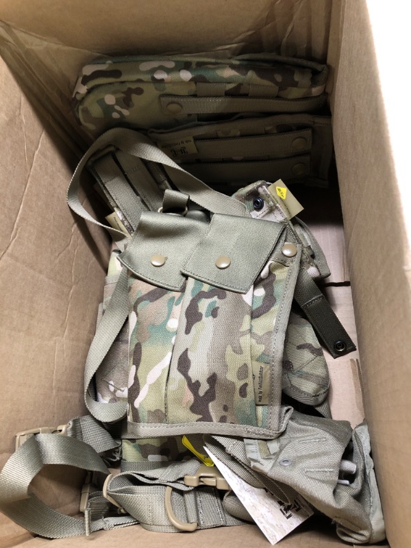 Photo 3 of MT Military MOLLE 2 Army Vest, Rifleman FLC Set with Outer Pouches, Assault Backpack and Hydration Pack, Multicam Camo
