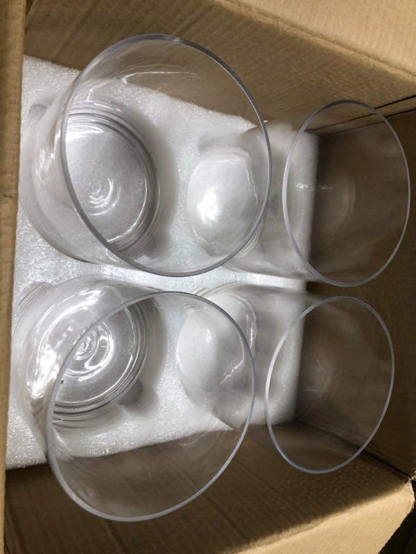 Photo 1 of 4 Pcs Glass Cylinder Vases Set, 6 x 8 Inch Clear Cylinder Candle Holders, Clear Glass Cylinder Vases for Flowers, Plant, Floating Pillar Candles, Decorative Centerpieces Home, Wedding, Events, Party