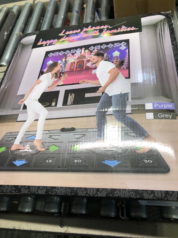 Photo 2 of FWFX Dance Mat for Kids and Adults Musical Electronic Dance Mats with HD Camera, Double User Wireless Dancing Mat, Exercise & Fitness Dance Step Pad Game for TV, Toys Gift for Girls & Boys Ages 6+ Gray Double Dance Mat