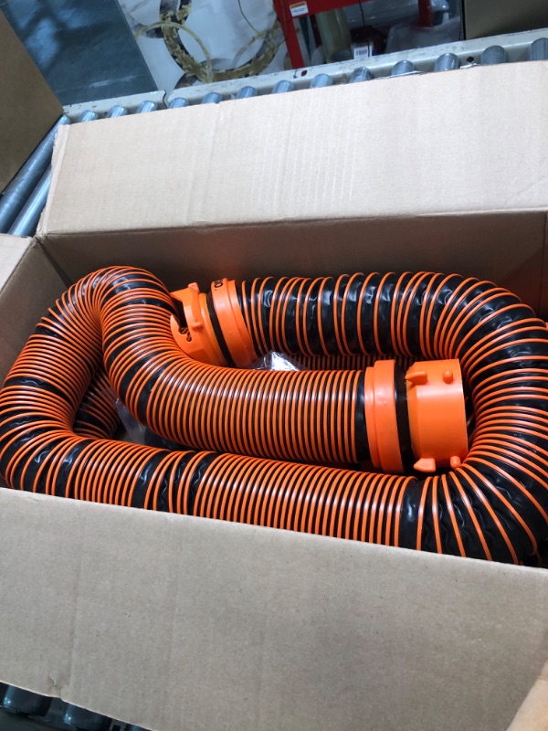 Photo 3 of RhinoEXTREME 21056 20-Foot Sewer Hose Kit for RVs with Tandem Holding Tanks - Ready-to-Use Kit - Includes 4-in-1 Adapter, Storage Caps and Swivel Wye Fitting
