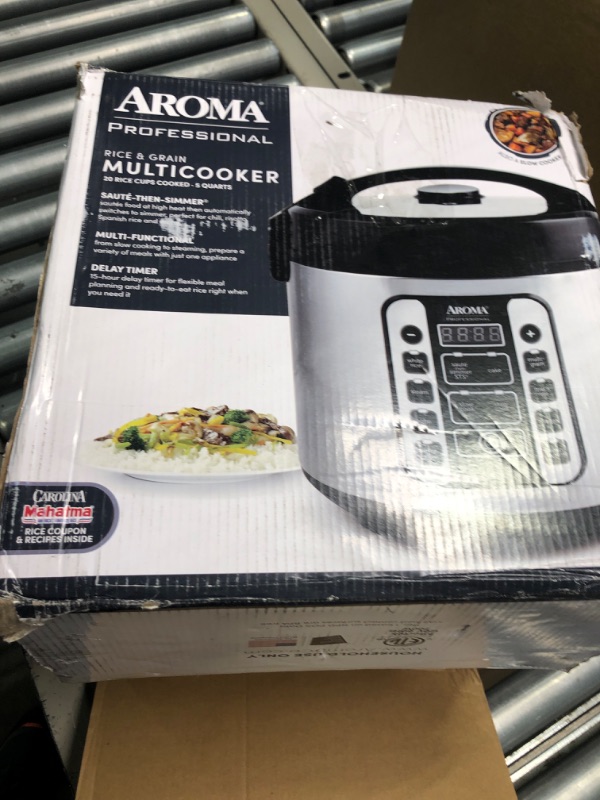 Photo 2 of AROMA® Professional 20-Cup (Cooked) / 5Qt. Digital Rice Cooker, Steamer, and Slow Cooker Pot with 10 Smart Cooking Modes, Including Sauté-then-Simmer®
