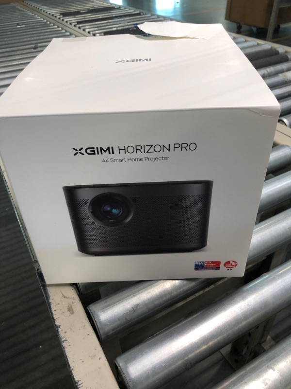 Photo 2 of XGIMI Horizon Pro 4K Projector, 2200 ANSI Lumens, Android TV 10.0 Movie Projector with Integrated Harman Kardon Speakers, Auto Keystone Screen Adaption Home Theater Projector