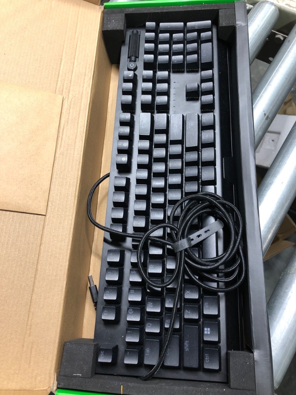 Photo 3 of Razer BlackWidow V3 Mechanical Gaming Keyboard: Green Mechanical Switches - Tactile & Clicky - Chroma RGB Lighting - Compact Form Factor - Programmable Macro Functionality - Classic Black Keyboard Classic Black Clicky Switches