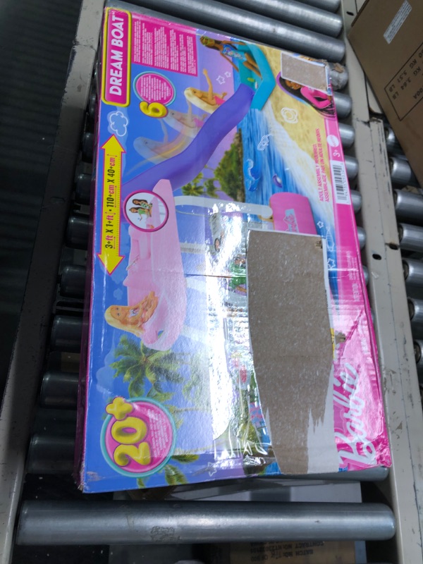 Photo 2 of Barbie Toy Boat Playset, Dream Boat with 20+ Pieces Including Pool, Slide & Dolphin, Ocean-Themed Accessories