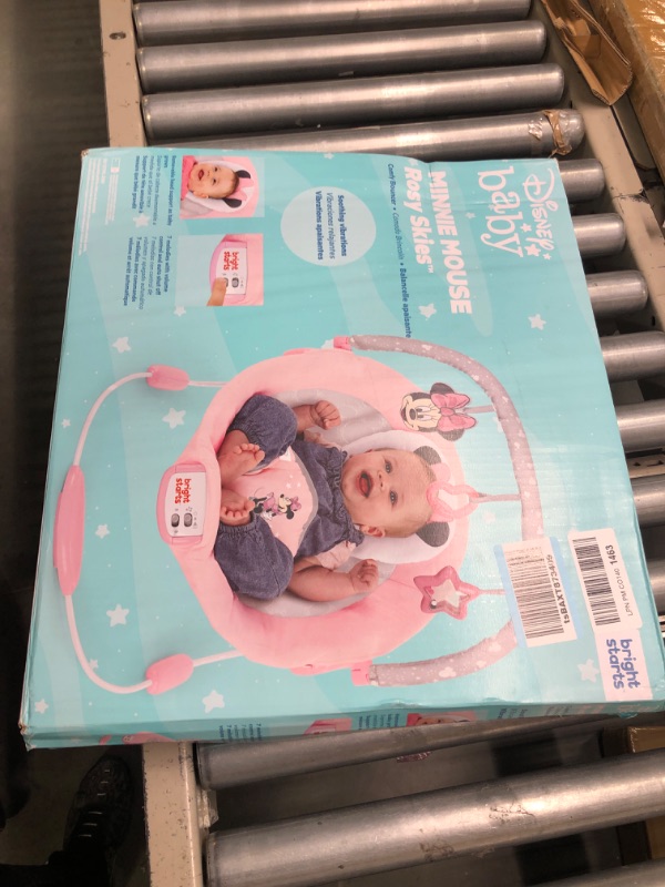 Photo 2 of Bright Starts Minnie Mouse Rosy Skies Cradling Baby Bouncer - Pink