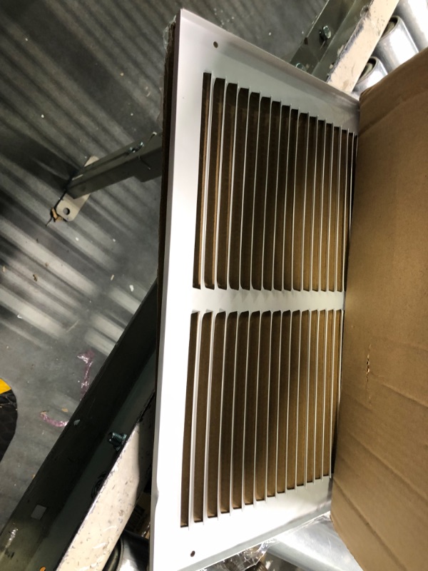 Photo 3 of 14"W x 14"H [Duct Opening Measurements] Steel Return Air Grille (HD Series) Vent Cover Grill for Sidewall and Ceiling, White | Outer Dimensions: 15.75"W X 15.75"H for 14x14 Duct Opening Duct Opening Size: 14"x14"