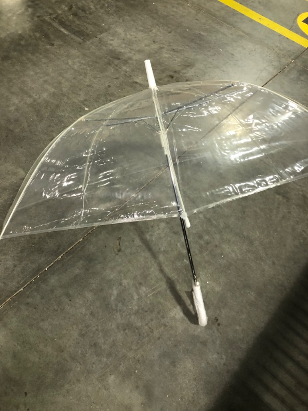 Photo 4 of Amazon Basics Clear Bubble Umbrella