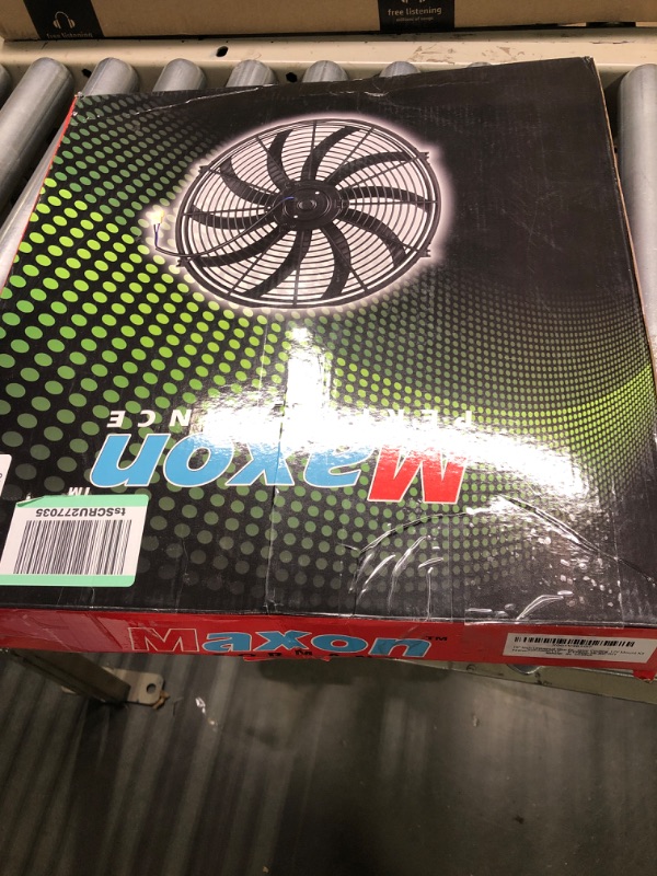 Photo 2 of 16" inch Universal Slim Fan Push Pull Electric Radiator Cooling 12V Mount Kit Black 16 Inch