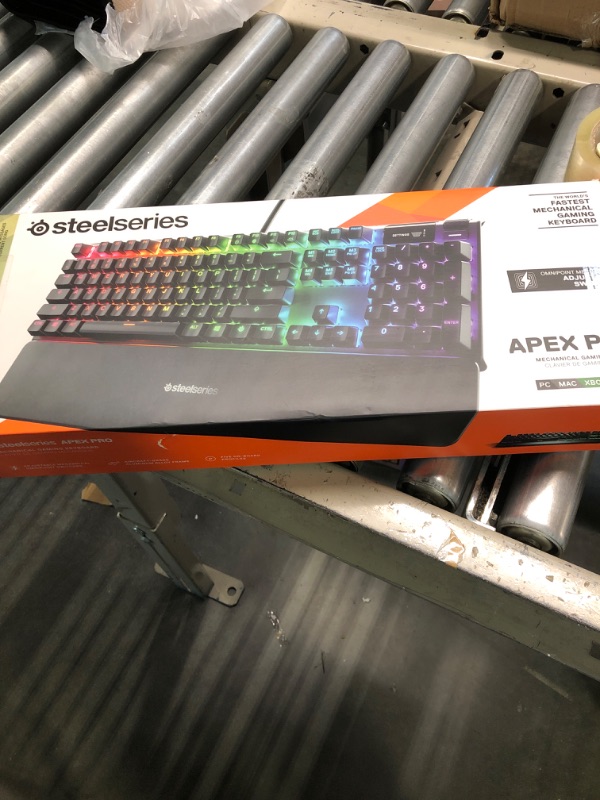 Photo 2 of SteelSeries Apex Pro World's Fastest Mechanical Gaming Keyboard – Adjustable Actuation Switches – OLED Smart Display – RGB Backlit