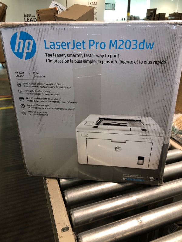 Photo 2 of HP LaserJet Pro M203dw Wireless Monochrome Printer with built-in Ethernet & 2-sided printing, works with Alexa (G3Q47A)