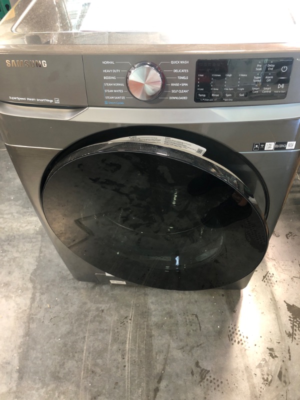 Photo 3 of Samsung DVE50R8500V 7.5 Cu. Ft. Smart Dryer with Steam Sanitize in Black (2019)