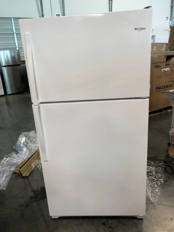 Photo 5 of Whirlpool. Ft. Top Mount Refrigerator With Factory Installed Ice Maker - White 