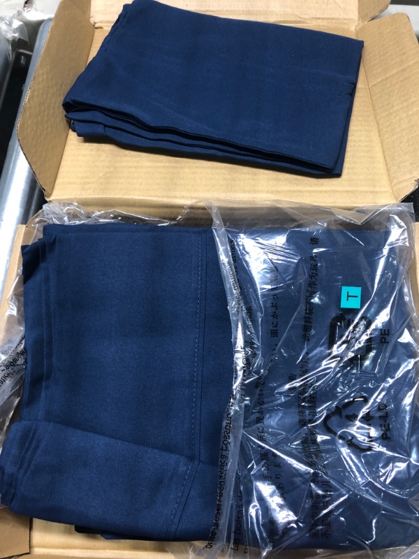 Photo 1 of Amazon Basics Lightweight Super Soft Easy Care Microfiber Bed Sheet Set with 14-Inch Deep Pockets - Twin, Navy Blue Twin Sheet Set Navy Blue