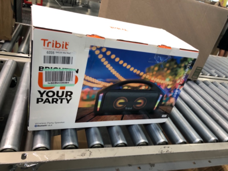 Photo 1 of Tribit StormBox Blast Portable Speaker: 90W Loud Stereo Sound with XBass, IPX7 Waterproof Bluetooth Speaker with LED Light, PowerBank, Bluetooth 5.3&TWS, Custom EQ, 30H Playtime, Outdoor/Camping/Party