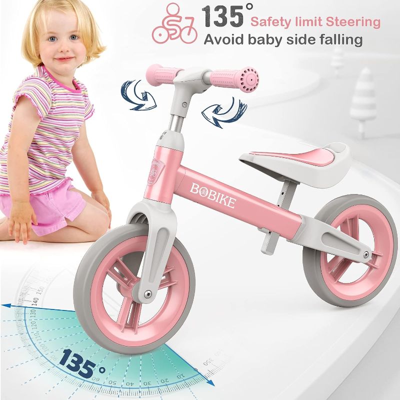 Photo 1 of Bobike Toddler Balance Bike Toys for 1 to 4 Year Old Girls Boys Adjustable Seat and Handlebar No-Pedal Training Bike Best Gifts for Kids