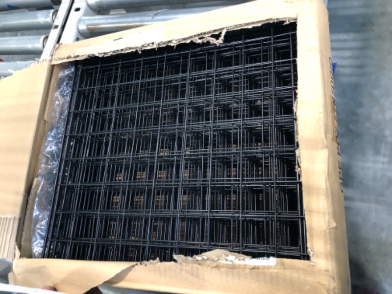 Photo 1 of Amazon Basics 6-Cube Wire Grid Storage Shelves, 14" x 14" Stackable Cubes, Black 6 Cube Black