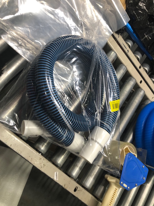 Photo 2 of 
Swimming Pool Vacuum Hose with Kink-Free Swivel Cuff 1.5" Swimming Pool Filter Hose 6FT for Above Ground and Inground Pools with Hose Clamp, PTFE Tape.