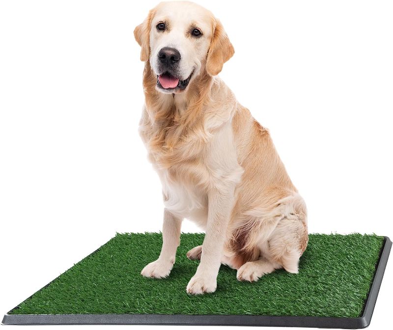 Photo 1 of Artificial Grass Puppy Pee Pad for Dogs and Small Pets - 20x30 Reusable 3-Layer Training Potty Pad with Tray - Dog Housebreaking Supplies by PETMAKER