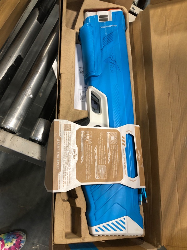 Photo 1 of SPYRA - SpyraThree WaterBlaster - Electric & Automated Premium Water Gun with The Switch - Decide Between 3 Epic Game Modes (Blue)