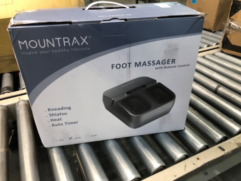 Photo 2 of MOUNTRAX Foot Massager Machine with Heat, Christmas Gifts for Dad Mom, Foot Massager for Plantar Fasciitis and Relieve Pain, Deep Kneading Shiatsu Foot Massager, Fits Feet Up to Men Size 12 Black