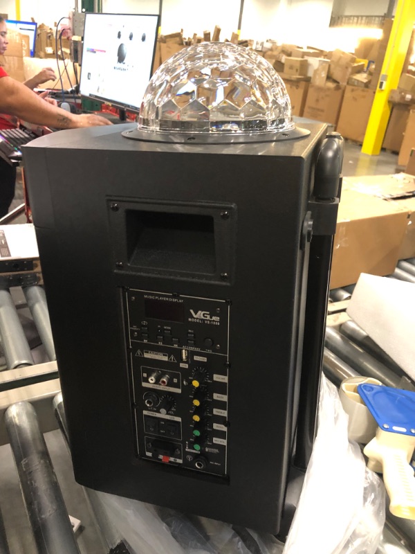 Photo 1 of Karaoke Machine for Adults,Bluetooth PA Speaker System 2 UHF Wireless Microphones,Disco Ball,Lyrics Display Holder,Echo/Treble Adjustment,Easy to Setup