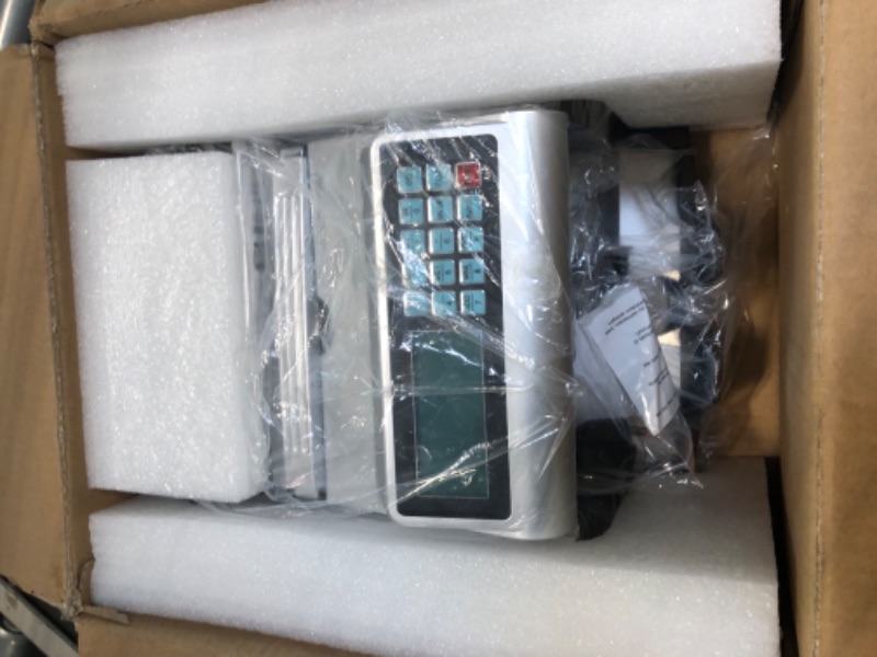 Photo 1 of Money Counter Machine with UV/MG/IR Counterfeit Detection, Portable Bill Counting Machine with Add & Batch Modes, LCD Display, 1,000 Bills/Min