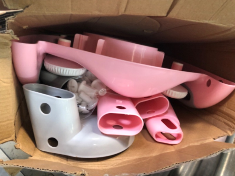 Photo 1 of Fedicelly Potty Training Seat Ladder Girls, Toddlers Potty Chair Potty Seat, Kids Potty Training Toilet Seat with Ladder (Gray/Pink)