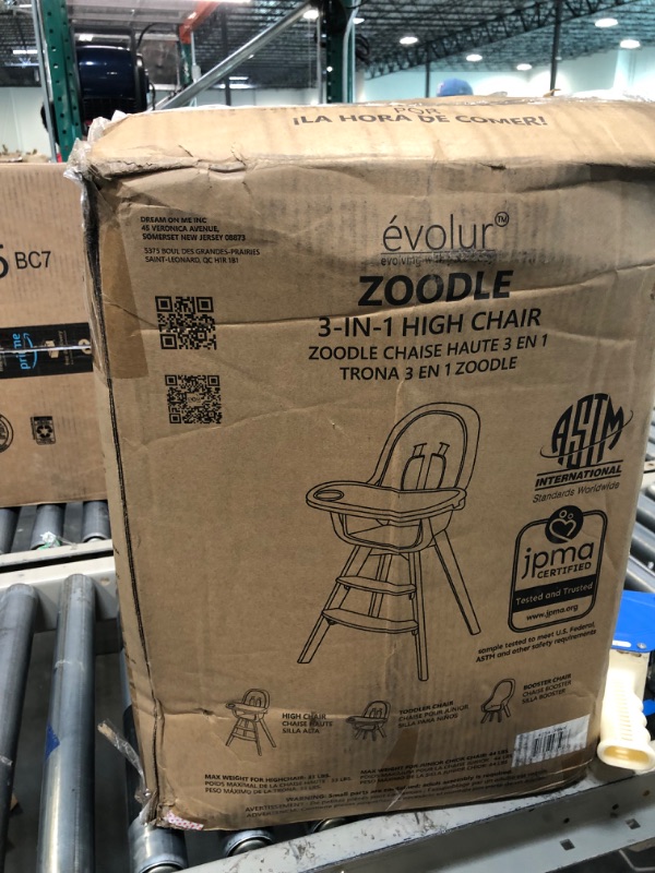 Photo 1 of Evolur Zoodle 2 in 1 High Chair, Modern Design, Toddler Chair, Removable Cushion, Adjustable Tray, Baby and Toddler, Pink