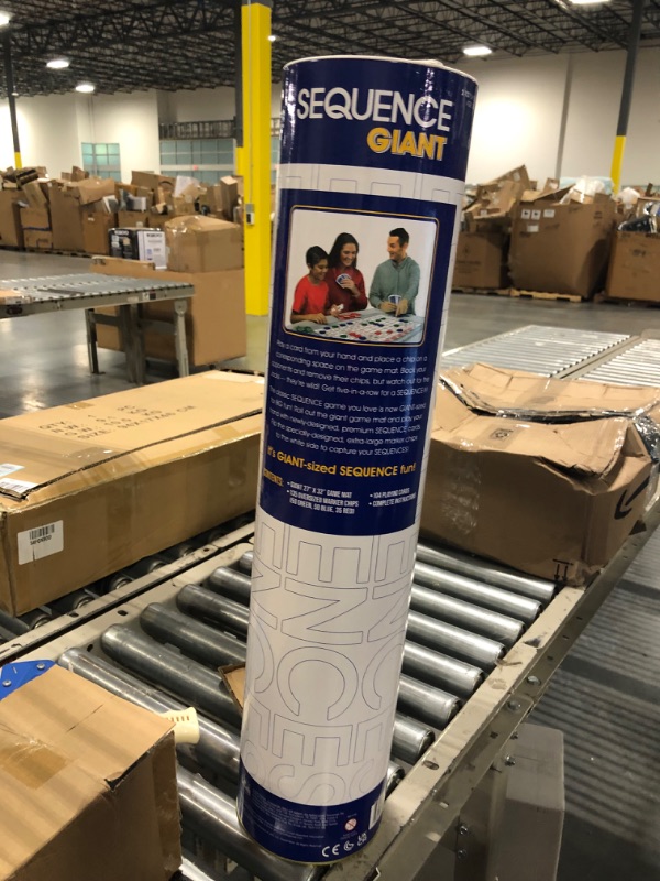 Photo 3 of Jax Giant (aka Jumbo) SEQUENCE Game - Tube Edition with Cushioned Mat (27" x 32") Cards and Chips, Package Colors May Vary. Giant (aka Jumbo) tube Standard Packaging