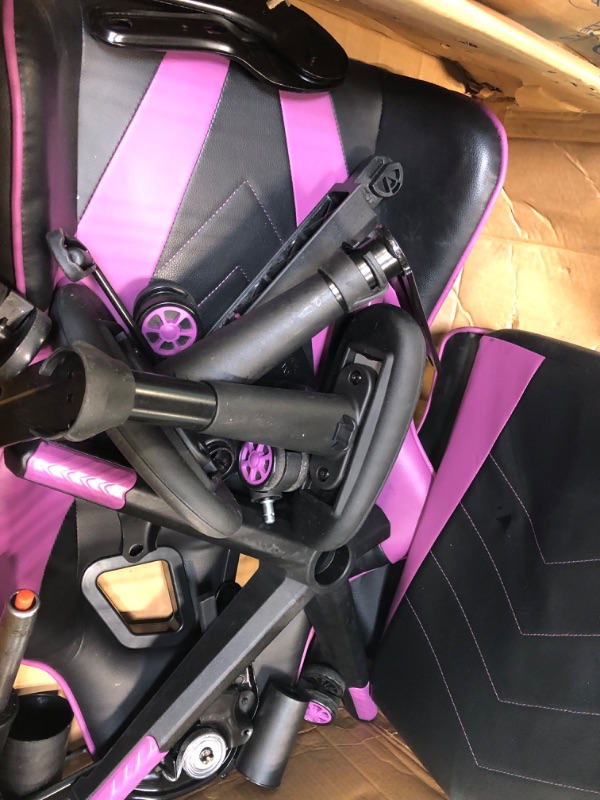 Photo 1 of Vitesse Gaming Chair Sillas Gaming Racing Style Computer Gaming Chairs for Adults Ergonomic Desk Comfortable Chair High Back Swivel Executive Leather Chair with Lumbar Support and Headrest(Purple)