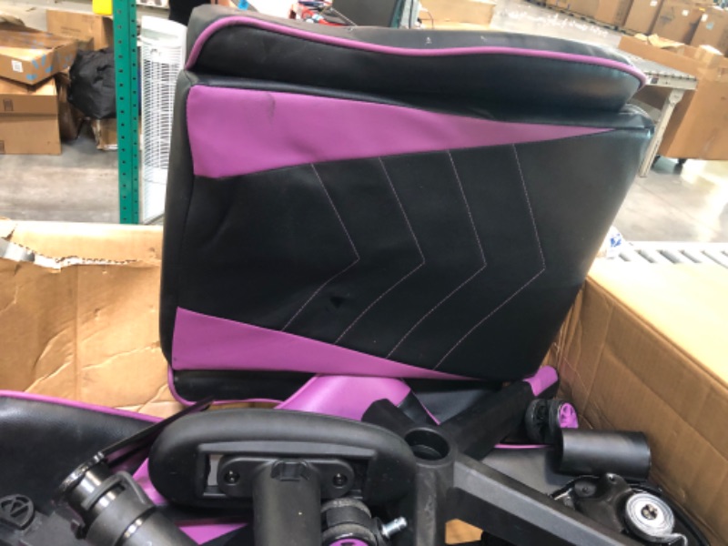 Photo 1 of Vitesse Gaming Chair Sillas Gaming Racing Style Computer Gaming Chairs for Adults Ergonomic Desk Comfortable Chair High Back Swivel Executive Leather Chair with Lumbar Support and Headrest(Purple)