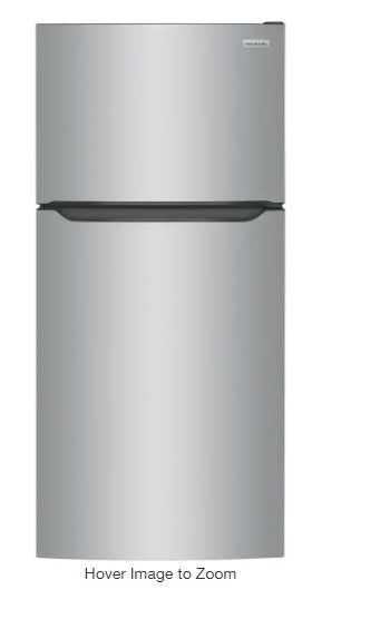 Photo 1 of 28.5 in. 20 cu. ft. Top Freezer Refrigerator in Stainless Steel, Energy Star
