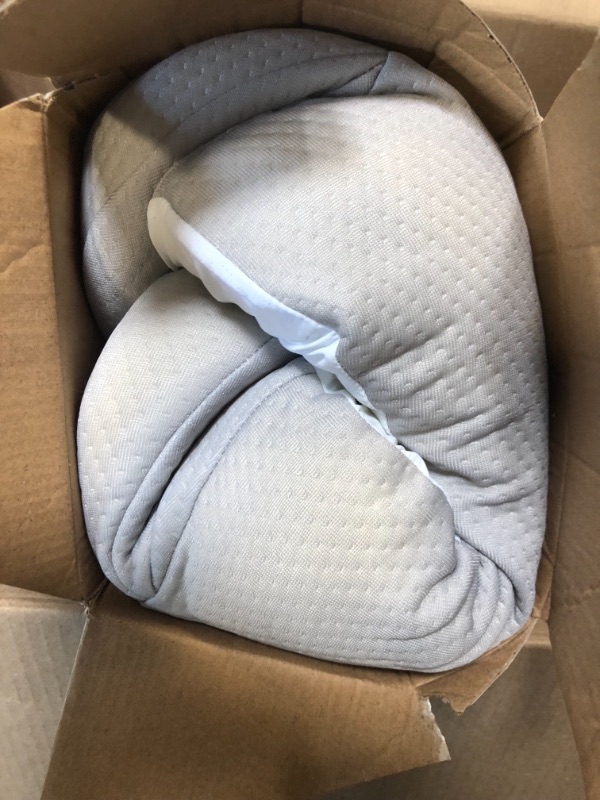 Photo 1 of DONAMA Cervical Pillow for Neck Pain Relief,Contour Memory Foam Pillow,Ergonomic Orthopedic Neck Support Pillow for Side,Back and Stomach Sleepers with Breathable Pillowcase-Queen Size,Light Grey Light Grey 1 Pack