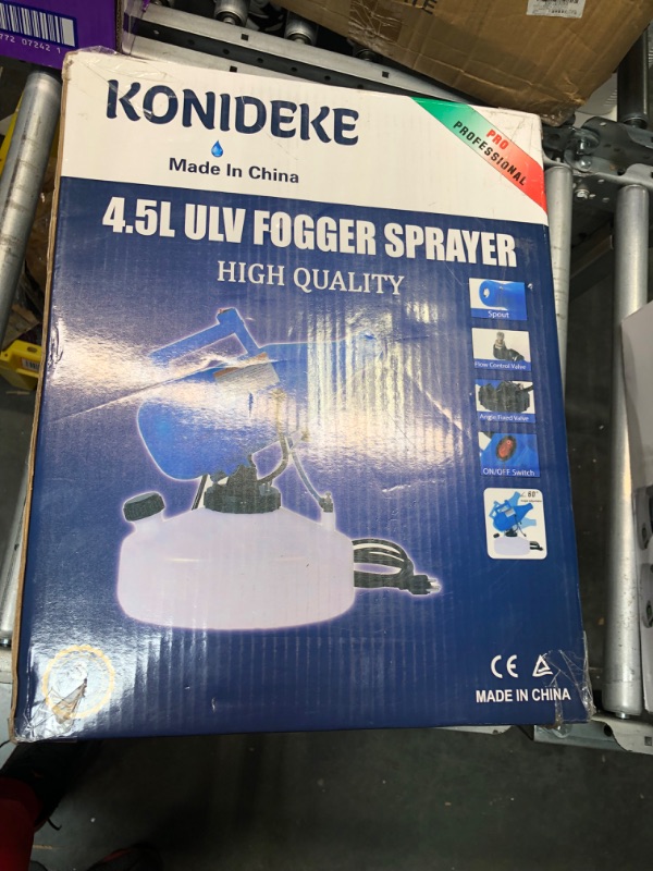 Photo 1 of 4.5L (1.2 Gallon) Electric ULV Portable Fogger Sprayer Machine Atomizer Mist Cold Fogger Machine Spraying Distance 30ft for Home,Hotel,Church,School,Yard