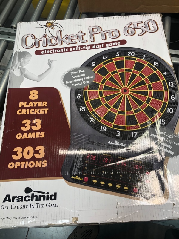 Photo 2 of Arachnid Cricket Pro Tournament-quality Electronic Dartboard with Micro-thin Segment Dividers for Dramatically Reduced Bounce-outs and NylonTough Segments for Improved Durability and Playability