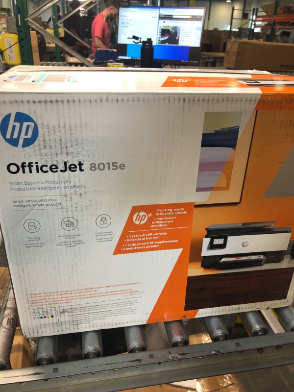 Photo 2 of HP OfficeJet 8015e Wireless Color All-in-One Printer with 6 Months Free Ink with HP+(228F5A), White OfficeJet Pro 8015e