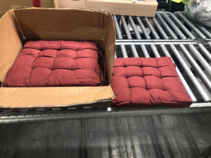 Photo 2 of 14x14 inch red seat cushion 4 pk
