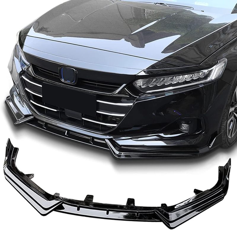 Photo 1 of Archaic Front Bumper Lip Spoiler Compatible with Honda Accord Sedan SE/EX-L/LX/Touring 2021 2022, Splitter Under Chin Spoiler Body Kit Lower Sport Spoiler(Glossy Black)