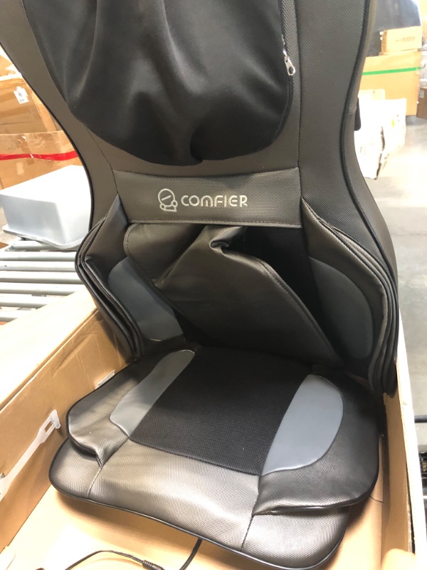 Photo 1 of COMFIER Shiatsu Neck & Back Massager – 2D/3D Kneading Full Back Massager with Heat & Adjustable Compression, Massage Chair Pad for Shoulder Neck and Back Full Body, Gifts for Men Dad Dark Gray