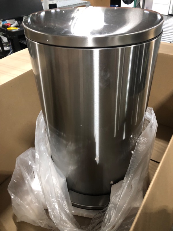 Photo 2 of 24 inch stainless steel trashcan
