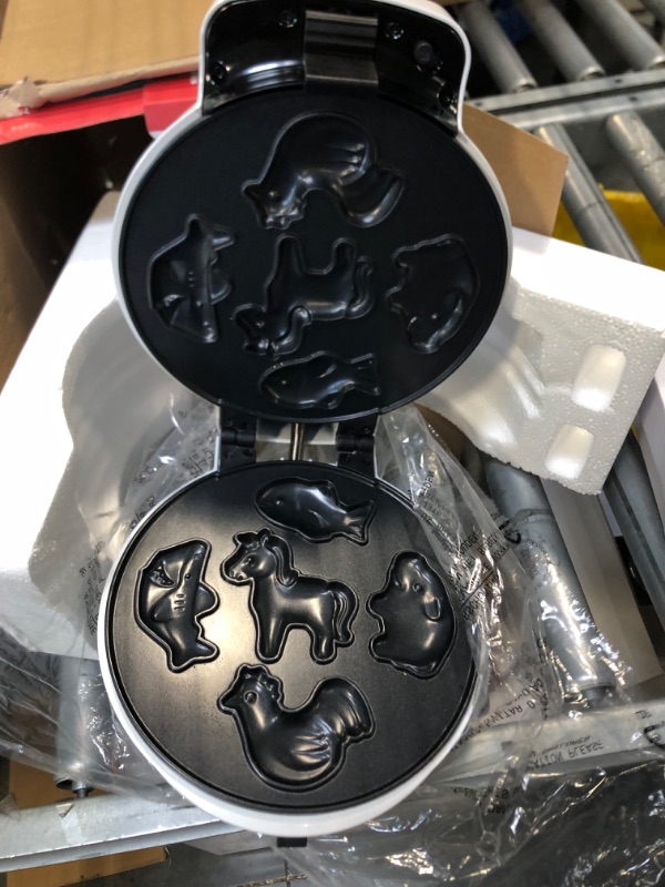 Photo 1 of 15 Mini Waffle Maker with Detachable Sets - Pancake Maker for Kids - Set Includes 5 Cars, 5 Animals, and 5 Dinosaurs - Non-stick Easy to Clean