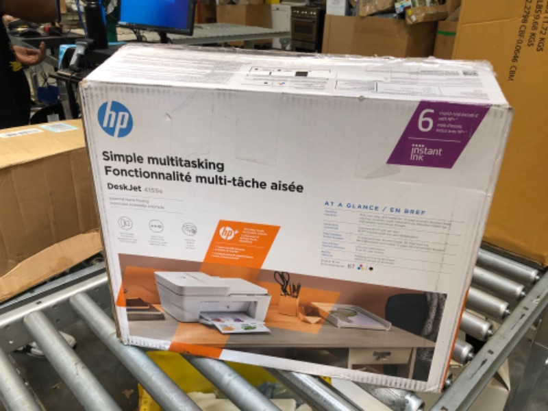 Photo 2 of HP DeskJet 4155e Wireless Color All-in-One Printer & 67XL Tri-Color High-Yield Ink Cartridge | 3YM58AN & 67XL Black High-Yield Ink Cartridge | 3YM57AN Printer + Tri-color Ink + Black Ink