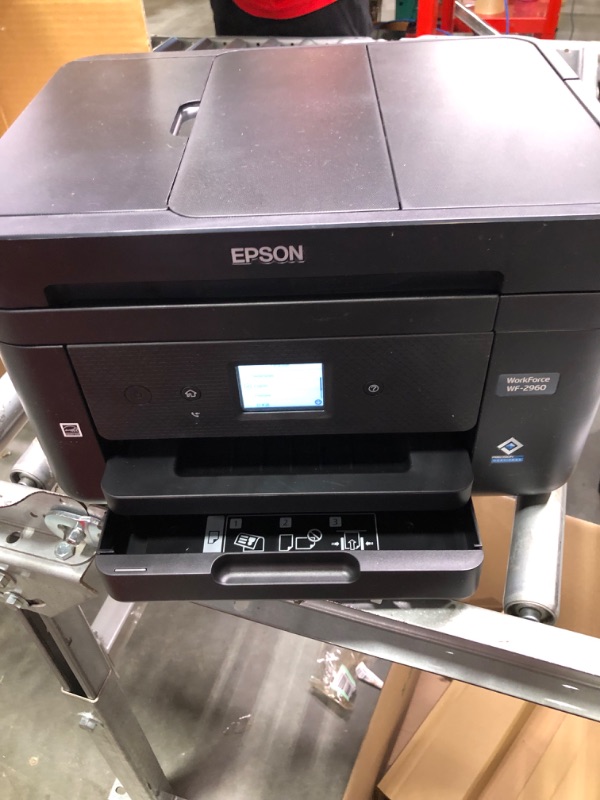 Photo 1 of Epson Workforce WF-2960 Wireless All-in-One Printer with Scan, Copy, Fax, Auto Document Feeder, Automatic 2-Sided Printing, 2.4" Touchscreen Display, 150-Sheet Paper Tray and Ethernet,Black Printer WF-2960