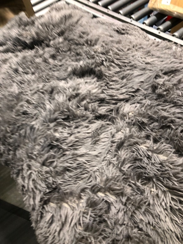 Photo 2 of 60 x 80 20lb weighted grey faux fur blanket