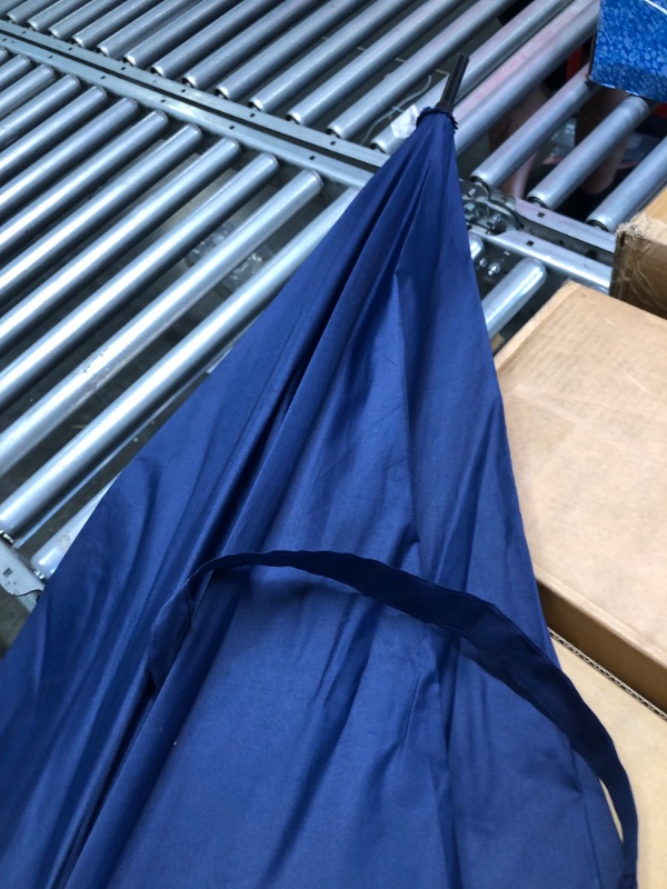 Photo 1 of Blue umbrella with curved handle