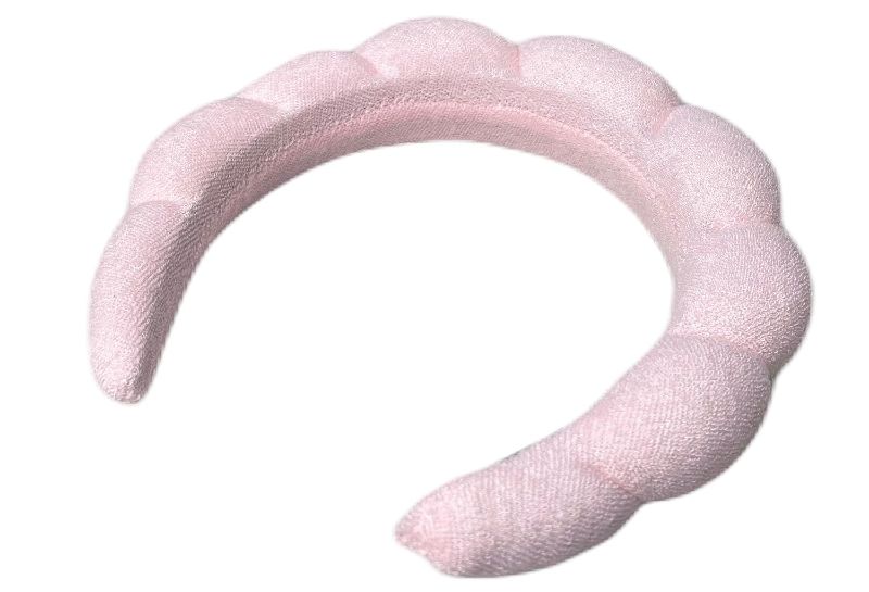 Photo 1 of Mimi and Co Spa Headband for Women - Sponge & Terry Towel Cloth Fabric Head Band for Skincare, Face Washing, Makeup Removal, Shower, Facial Mask - Soft & Absorbent Material, Hair Accessories - Pink