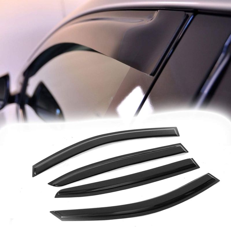 Photo 1 of 4pcs Compatible with 2008-2012 Honda Accord Sedan Smoke Deflector Sun Rain Guard Vent Shade Window Visors