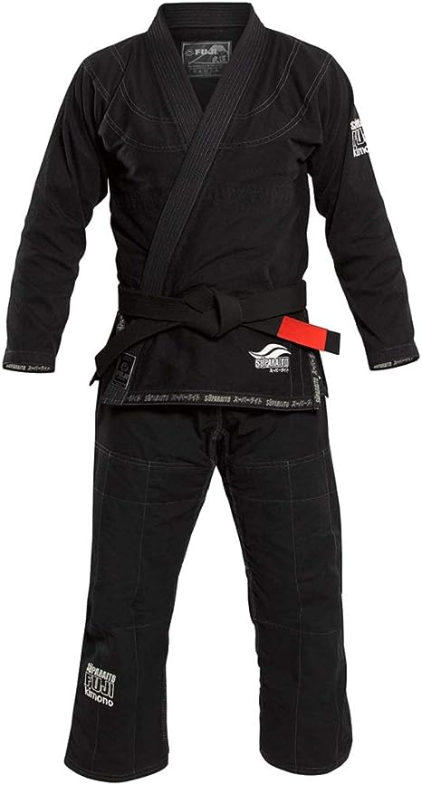 Photo 1 of FUJI Suparaito BJJ GI and Martial Arts Uniform - Brazilian Jiu Jitsu Gi With Pearl Weave Jacket, Black, Size A2
