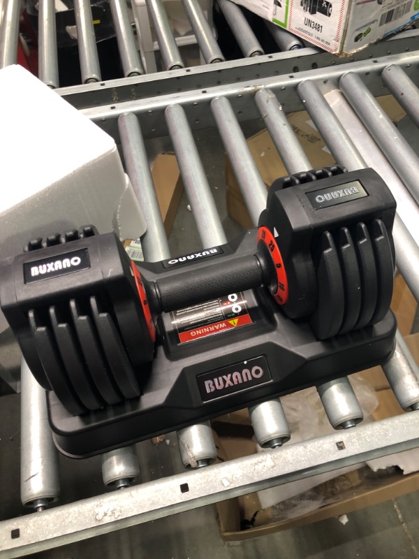 Photo 1 of Adjustable Dumbbell 25/55LB 5 In 1 Single Dumbbell for Men and Women Multiweight Options Dumbbell with Anti-Slip Nylon Handle Fast Adjust Weight for Home Gym Full Body Workout Fitness 55LB?1pc?